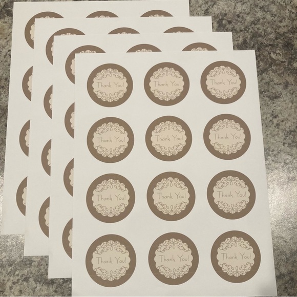 48 Thank You 2in Round Matte Stickers — Sunshine Design - Picture 3 of 3